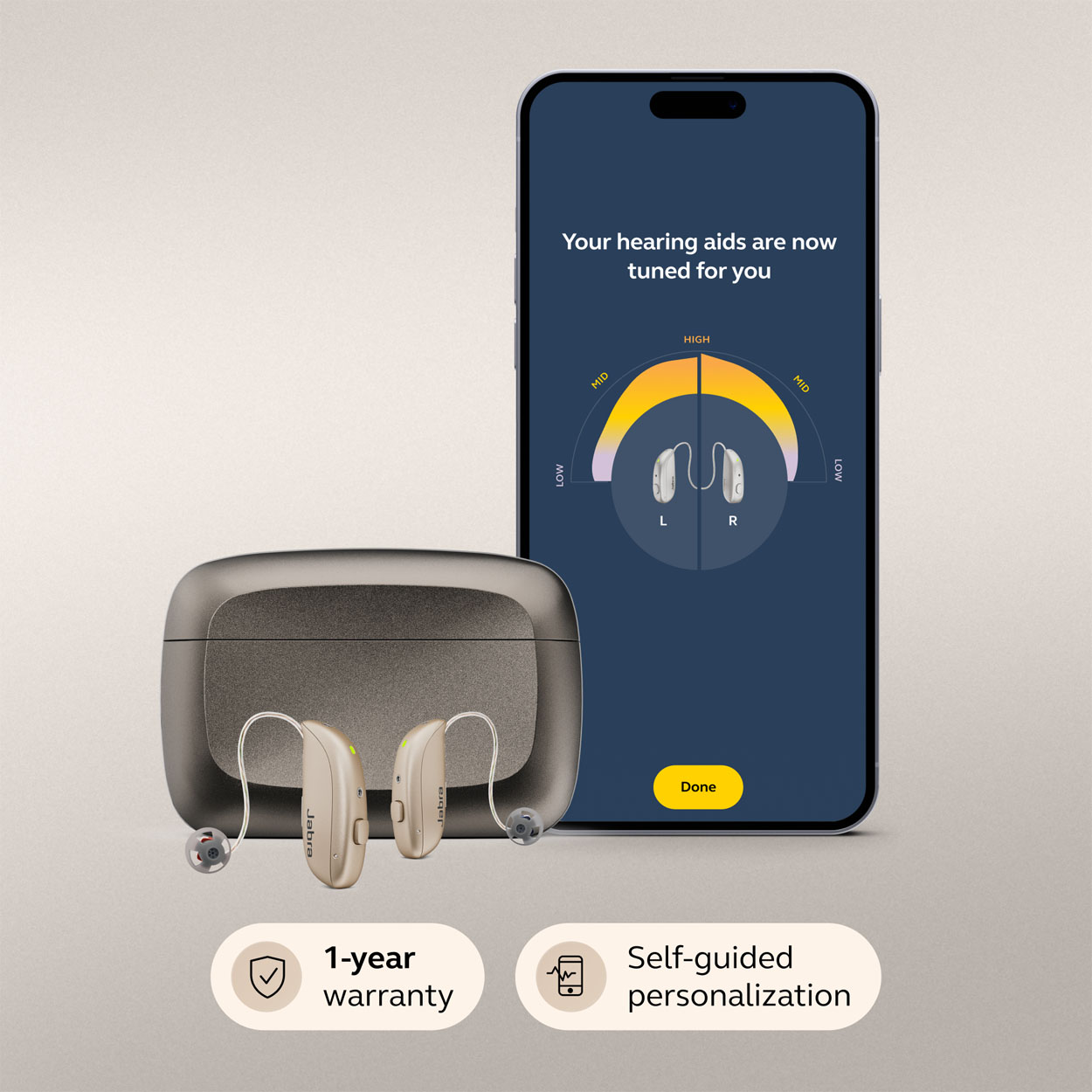 Jabra Enhance Select M1 Swift, Gold, image number 1
