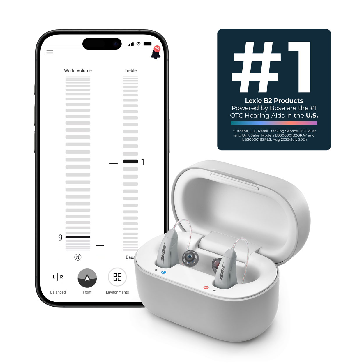 Lexie B2 Hearing Aids, Powered by Bose,  image number 3