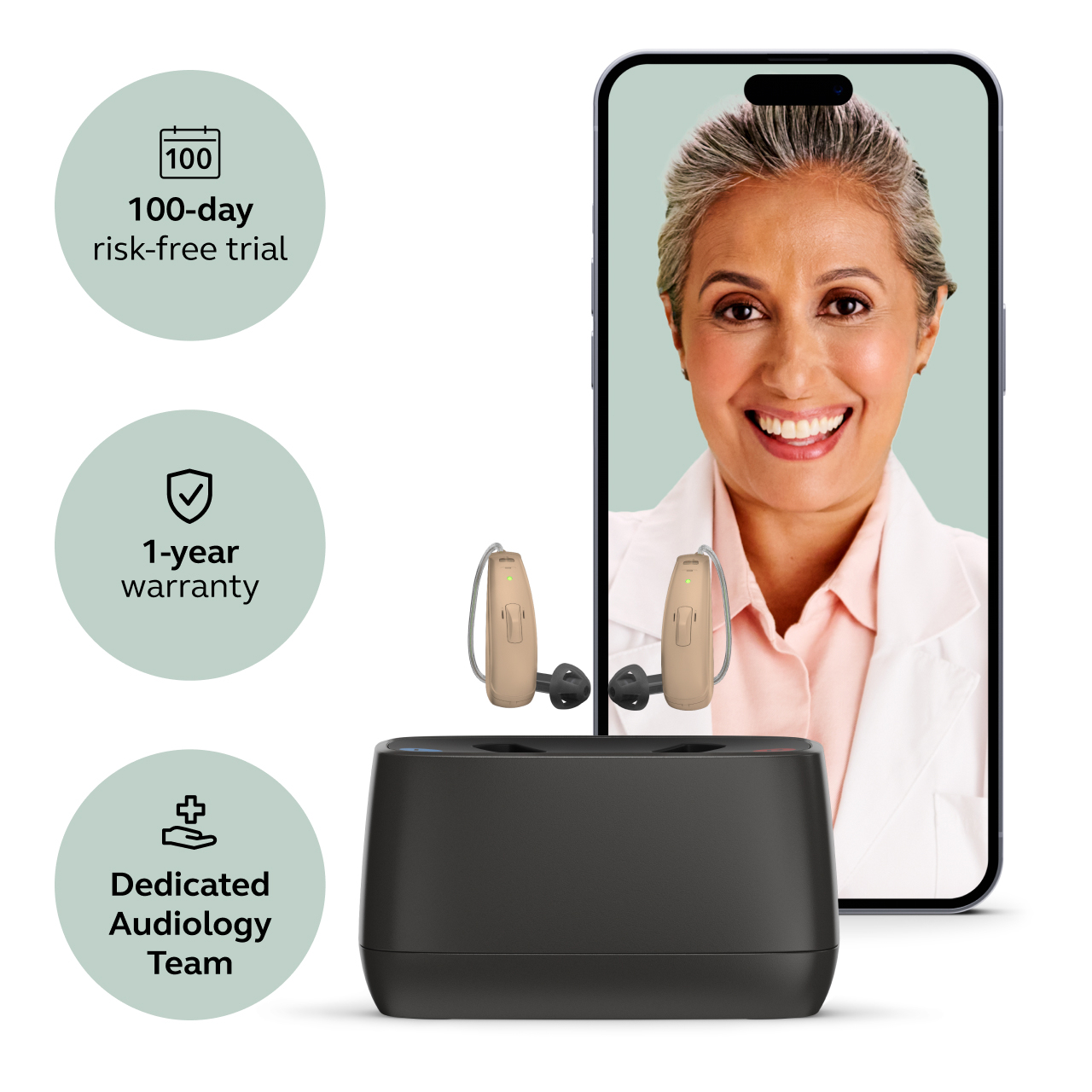 Jabra Enhance Select 50R w/Premium Care, Beige, image number 1